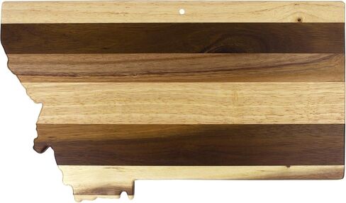 Totally Bamboo Rock & Branch Series Shiplap Ohio State Shaped Wood Serving and Cutting Board | Great for Wall Art in Kuwait