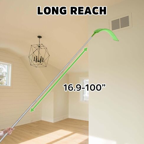 Cobweb Duster with Extension Pole, Bafezoze Ceiling Fan Duster with Long Handle, Spider Web Brush Flat Duster for Under Appliances High Ceilings Outdoor in Saudi Arabia