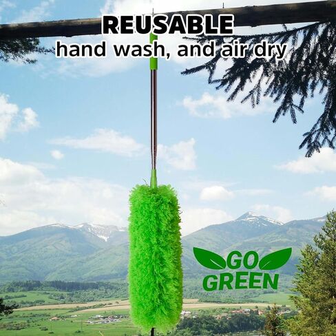 Cobweb Duster with Extension Pole, Bafezoze Ceiling Fan Duster with Long Handle, Spider Web Brush Flat Duster for Under Appliances High Ceilings Outdoor in Saudi Arabia