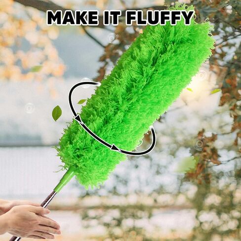 Cobweb Duster with Extension Pole, Bafezoze Ceiling Fan Duster with Long Handle, Spider Web Brush Flat Duster for Under Appliances High Ceilings Outdoor in Saudi Arabia