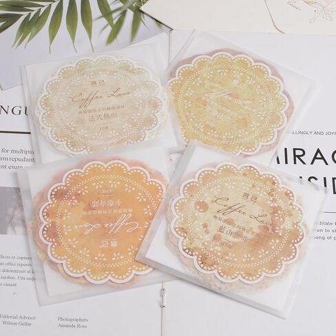Vintage Scrapbook Paper Lace, 40pcs 4 Different Styles Scrapbook Supplies for DIY Cards, Scrapbooks, Photo Frames, Albums, Crafts, Card Making in Saudi Arabia