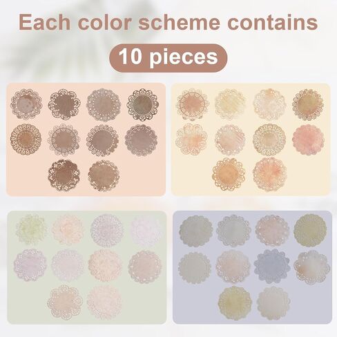Vintage Scrapbook Paper Lace, 40pcs 4 Different Styles Scrapbook Supplies for DIY Cards, Scrapbooks, Photo Frames, Albums, Crafts, Card Making in Saudi Arabia