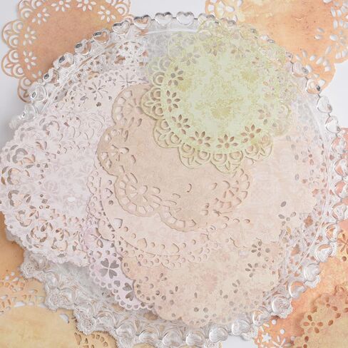 Vintage Scrapbook Paper Lace, 40pcs 4 Different Styles Scrapbook Supplies for DIY Cards, Scrapbooks, Photo Frames, Albums, Crafts, Card Making in Saudi Arabia