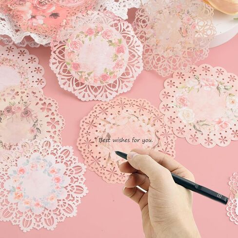 Vintage Scrapbook Paper Lace, 40pcs 4 Different Styles Scrapbook Supplies for DIY Cards, Scrapbooks, Photo Frames, Albums, Crafts, Card Making in Saudi Arabia