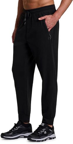 بنطال رياضي للرجال من Avalanche مع جيوب بسحاب، بنطال رياضي ناعم من القطيفة بطول كامل مع جيوب للركض في صالة الألعاب الرياضية والمشي لمسافات طويلة in Kuwait