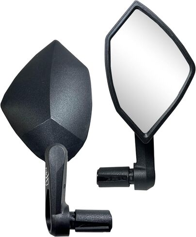Hafny 2025 Bar End Bike Mirror, HD Glass Lens, Ajustable & Rotatable Safe Rearview Bicycle Mirror, Blast-Resistant, HF-6003-FR054 (Blue Glass (Left + Right) Pair) in Kuwait