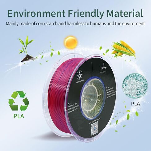 PLA 3D Printer Filament, Triple Color Silk PLA Filament, Dimensional Accuracy +/- 0.02 mm, 1 kg Spool(2.2lbs), 1.75 mm, Red Yellow Blue in Saudi Arabia