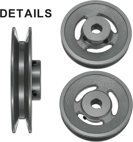 uxcell BK50-5/8 V-Belt Sheave 5/8"Bore 4.75"OD Single Groove Web Sheave Bored-to-Size Sheave, Cast Iron, Belt Section for 3L or B Belt in Saudi Arabia