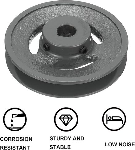 uxcell BK50-5/8 V-Belt Sheave 5/8"Bore 4.75"OD Single Groove Web Sheave Bored-to-Size Sheave, Cast Iron, Belt Section for 3L or B Belt in Saudi Arabia