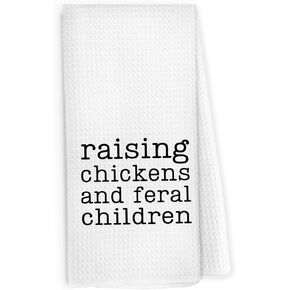 Chicken Lady Kitchen Dish Towels 16x24 Inch, Funny Chicken Gifts for Chicken Lover Chicken Farmer, Sarcastic Chicken Mama Decorative Hand Towels Tea Towels for Farmhouse Home