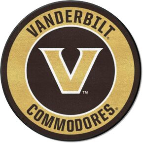 FANMATS 33630 Vanderbilt Commodores Roundel Rug - 27in. Diameter