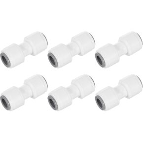 uxcell 3Pcs Push to Connect Fittings, 5/16" OD x 5/16" OD Air Hose Fittings Tube&Hose&Pipe Quick Connect Fitting Plastic Straight Union Coupling for RO Water System, White (8-8mm)