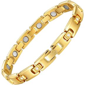 JEROOT Titanium Magnetic Bracelets for Women, 100% Pure Titanium Bracelets, Skin Friendly, Ultralight & Adjustable Women Bracelets, Women's Bracelets for Jewelry Gift with Sizing Tool