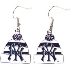 aminco MLB womens MLB Knit Hat Dangler Earrings