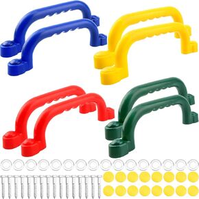 8 Pieces Playground Safety Handles Swing Set Handles Playset Grab Handles for Kids Boys Girls Outdoor Play House Frame Accessories