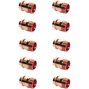 Copper ProPress Fitting Zero Lead Adapter with Male 1/2-Inch by 1/2-Inch P x Male (10)