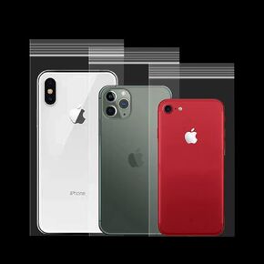 100 Pcs Transparent Mobile Phone Dust Bag, Zipper Reclosable Plastic Bags,5 Mil, iPhone Dust Protector Cover, Phone Bag Compatible with iPhone 15/14/13 Pro MAX Samsung + More Up to 7 Inches