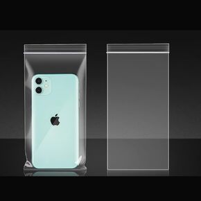 100 Pcs Transparent Mobile Phone Dust Bag, Zipper Reclosable Plastic Bags,5 Mil, iPhone Dust Protector Cover, Phone Bag Compatible with iPhone 15/14/13 Pro MAX Samsung + More Up to 7 Inches