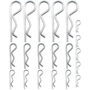 20PCS 4 Sizes 304 Stainless Steel R Shaped Spring Cotter Clip Spring Fastening Accessory Hardware Pin Suitable for Automobiles Machinery Lawn Mowers Power Equipment