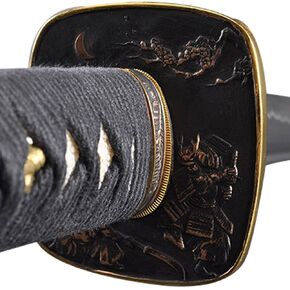 Handmade Sword Hand Forged Carbon Steel Black Wooden Scabbard Samurai Katana Sword