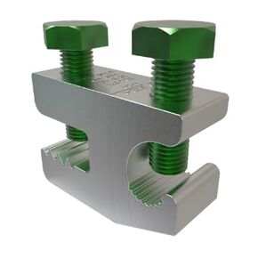 SGB-4 Aluminum Lay-in Ground Lug, Dual Rated, Conductor Range 4-14, Tin Plated, UL, CSA (50 Pack), Silver/Green