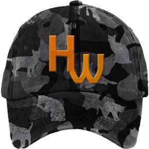 Harris Waltz 2024 Camouflage Cat Hat HW 2024 Kamala Harris Hat 2024 Presidential Election Vote Blue Hat