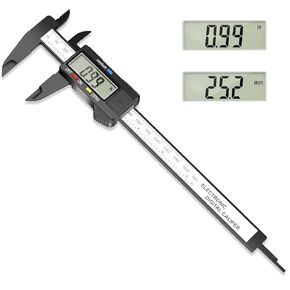 Digital Caliper Calipers Measuring Tool, 0-6inches Electronic Caliper with Premium Large LCD Screen, Inch and Millimeter Convert, Auto-Off Feature, High Precision and Clear Display, HnoaTovy