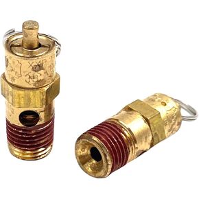 2Pcs 1/4" NPT Safety Valves,150 PSI Pressure Relief Valves Brass Air Compressor Check Valves