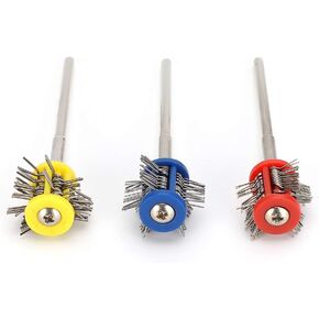 Metal Polishing Brush, Durable Metal Texturing Brush - 3-Piece Wire Brush Polishing Set for Sanding and Rust Cleaning on Metal Surface