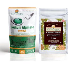 Sodium Alginate and Calcium Chloride – Spherification Value Kit - Practice Molecular Gastronomy, 4-Oz.