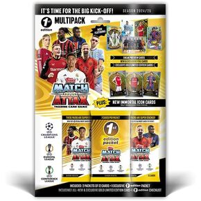 Topps Match Attax 24/25-1st Edition Multipack (31 early preview cards including 6 parallel cards and a random Limited Edition card).