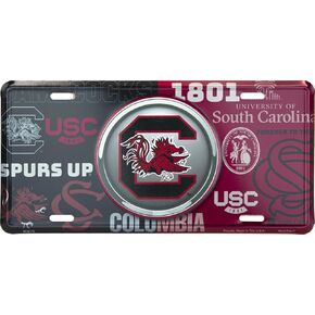 Hangtime University of South Carolina - USC Gamecocks - Bullseye Style License Plate