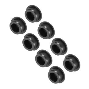 MECCANIXITY 8pcs T-Shaped Silicone Plugs 29mm 1-1/8 Inch Dia Snap in Plug Hole Seal Cover Round Rubber Stopper for Kitchen Rubber Bulkheads Waterproof Sealing Plugs Black