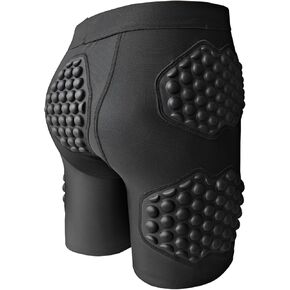 Men's Basketball Compression Padded Shorts, Butt Pads Impact Short Pants
