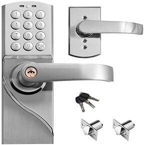 Keyless Entry Door Lock, ROSE MERRY Combination Door Lock, Keypad Door Lock with Handle for Bedroom, Office and House Rental (Right Hand)