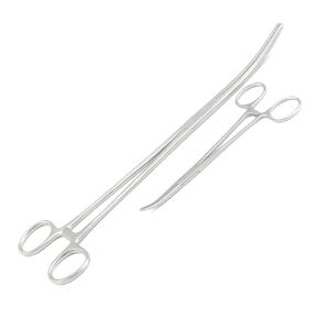 2pc Set 6" + 12" Curved Hemostat Forceps Locking Clamps Stainless Steel A+ Quality