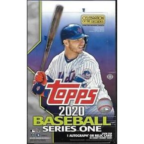 2020 Topps Series 1 Baseball Hobby Box (24 Packs/14 Cards 1 Silver Pack, 1 Auto or Relic)