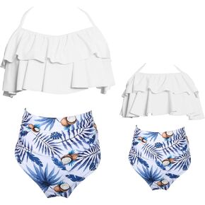 JerrisApparel Mother Daughter Swimsuit Family Matching Bikini Set Girls Swimwear