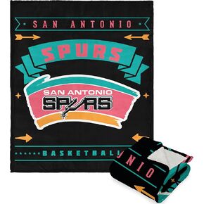 Northwest NBA San Antonio Spurs Silk Touch Sherpa Throw Blanket, 50" x 60", Hardwood Classics