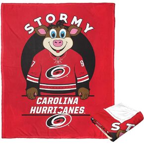 Northwest NHL Carolina Hurricanes Silk Touch Throw Blanket, 50" x 60", Mascot of Love