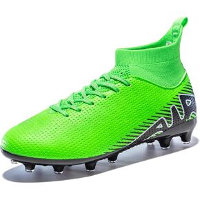 Unisex-Adult Soccer Cleats Mens High-Tops Slip-On Lace Up Football Shoes for Big Boys Soccer Shoes