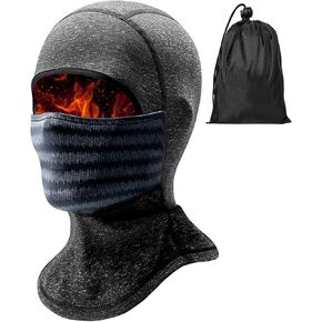 Balaclava Face Mask Men Women Thermal Ski Head Cover & Drawstring Pouch Breathable for Athletic Motorcycle