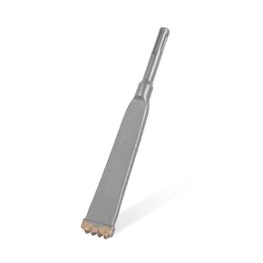 SDS Plus Shank Four-Tooth Chisel, 7-17/20 Inch Long Round Shank Alloy Steel Hammer Drill Chisel, Four-Prong Flat Chisel, Ideal for Tile Concrete Brick Stone Masonry