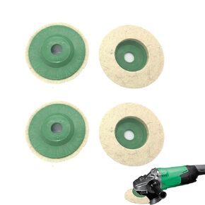 4Pcs 4 Inch Wool Polishing Wheel Disc Pad Ultimate Power Buffing for 100 Angle Grinder Polishing Kit Metal and Stainless Steel Wheels Buffing Disc Buffing Polishing Buffer Bore Dia
