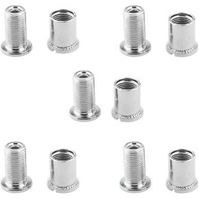 5Sets Silver, Type A for Tripple chainrings Chainring Female/Male Bolts Nuts