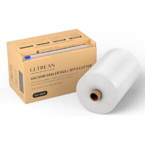 Ultrean 8" x 150' Vacuum Seal Roll Keeper with Cutter, Commercial Grade Vacuum Sealer Bags for Food Saver,BPA Free,Ideal for Storage,Meal Prep and Sous Vide