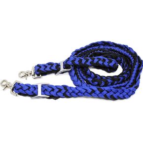 ProRider Roping Knotted Horse Tack Western Barrel Reins Nylon Braided Burgundy 60704