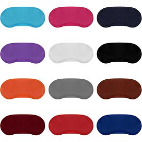 12 Pack Eye Mask Cover with Nose Pad, Sleep Eye Mask, Lightweight Sleeping Blindfold with Adjustable Strap, Comfortable Soft Blindfold for Women Men, Sleeping Mask for Party Games, Travel, Night Sleep