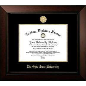 Campus Images Ohio State Buckeyes University 11w x 8.5h Legacy Black Cherry Gold Embossed Diploma Frame