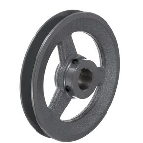 uxcell BK65-1 V-Belt Sheave 1"Bore 6.25"OD Single Groove Web Sheave Bored-to-Size Sheave, Cast Iron, Belt Section for 3L or B Belt